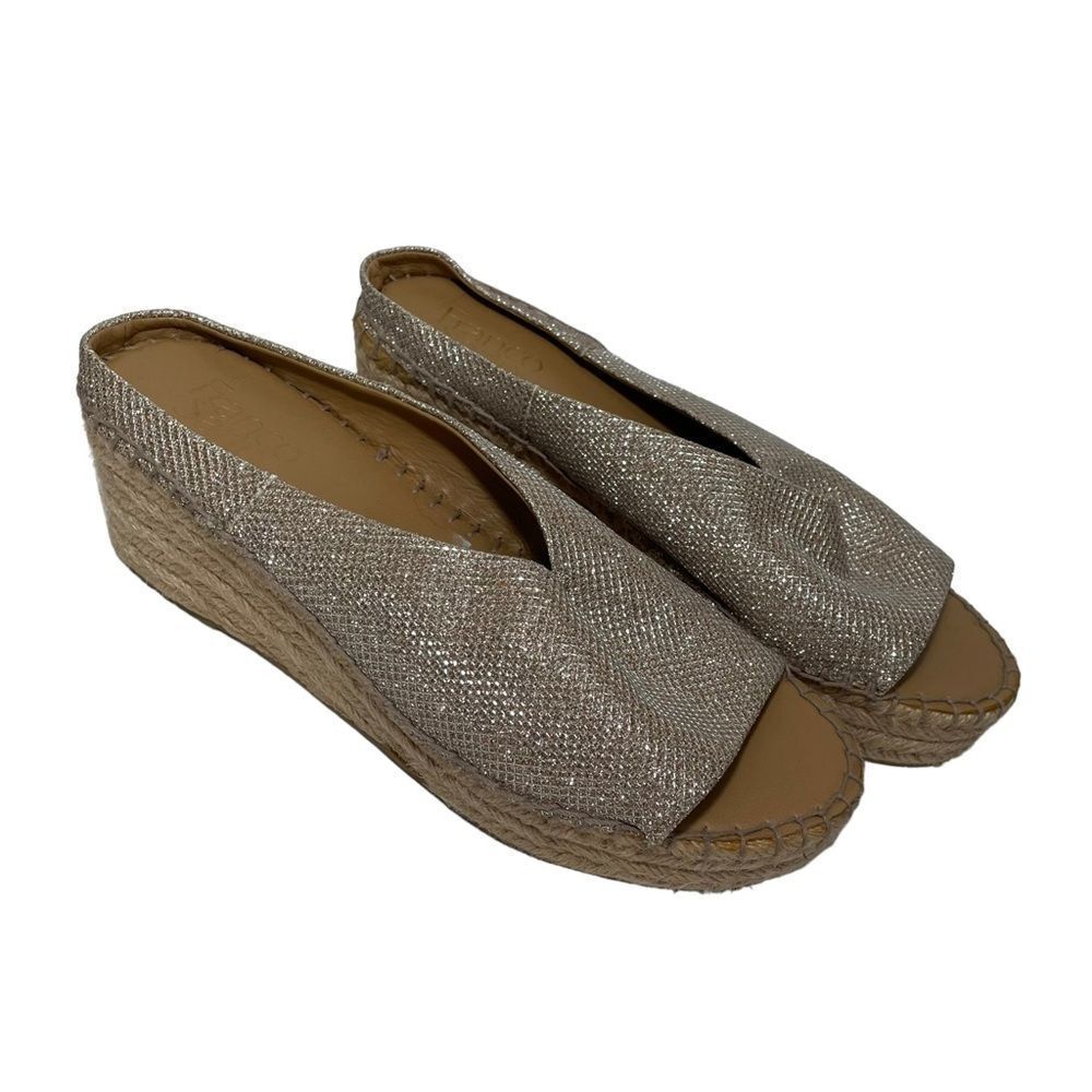 Franco Sarto Rose Gold Peep Toe Platform Sandals